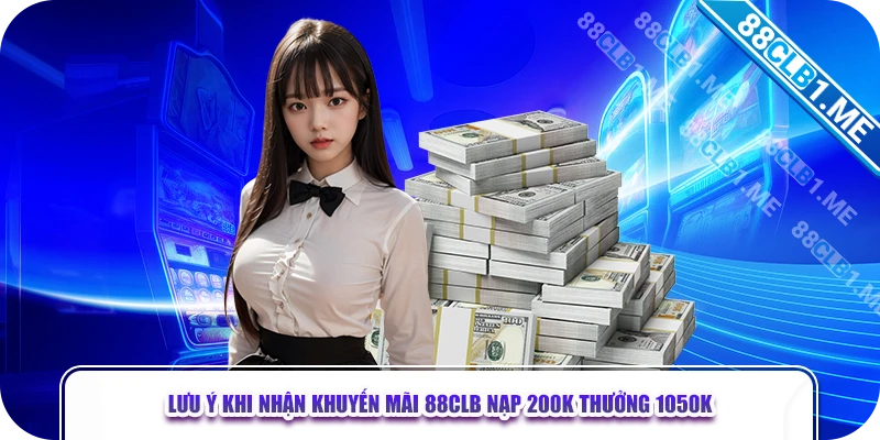 Lưu ý khi nhận khuyến mãi 88CLB nạp 200k thưởng 1050k